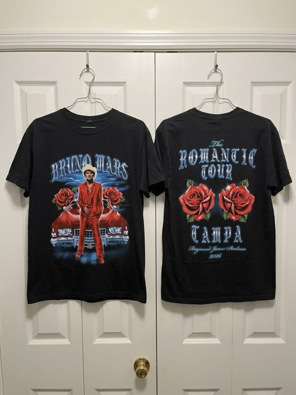 Bruno Mars The Romantic Tour 2026 Tampa Exclusive Merch Reprint Shirt